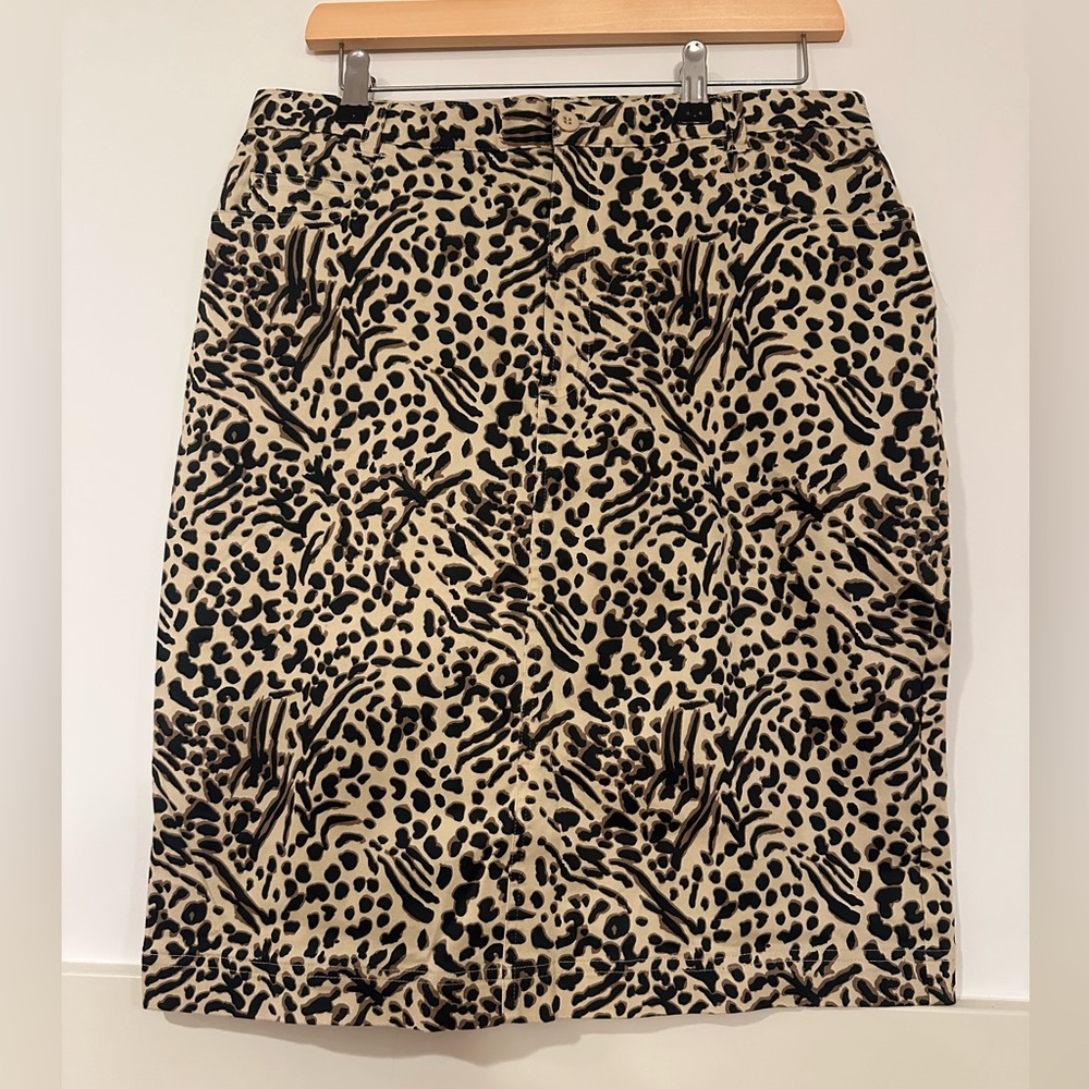 Relativity Animal Print Pencil Skirt stretch‎ size 14